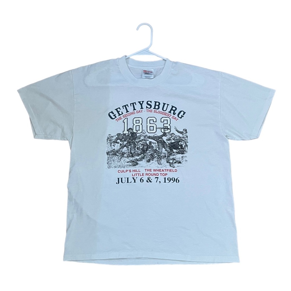 Vintage Hanes Heavy Weight 50/50 Single Stitch 90s Battle At Gettysburg L TShirt